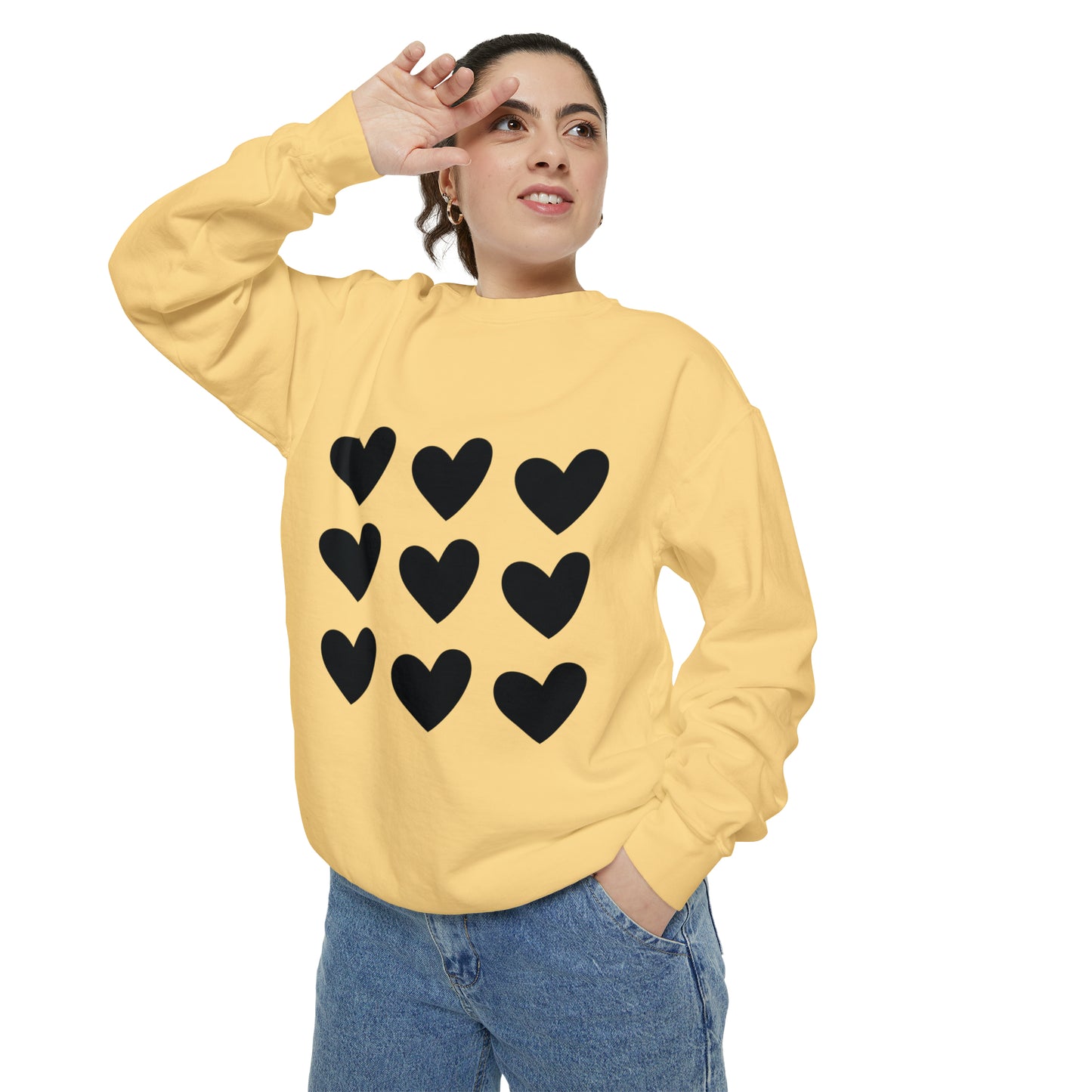 Valentines Day Women Sweatshirt Graphic Print Love Hearts